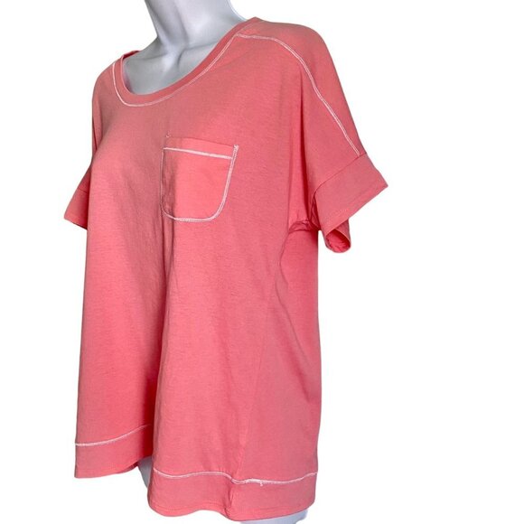 Anne Klein Pink Short Sleeve Tee Women's Medium - Picture 4 of 8